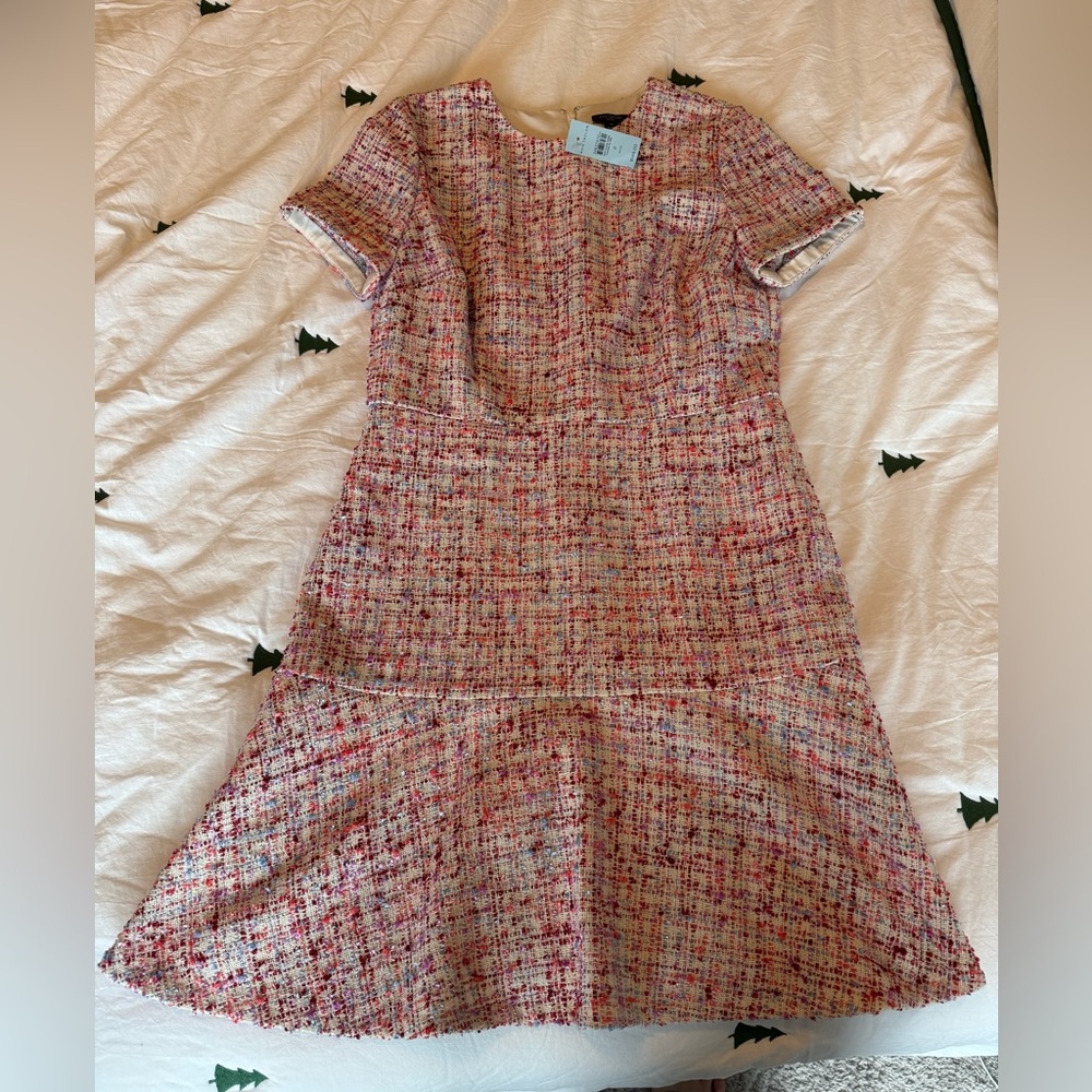 Ann Taylor Pink Tweed Dress, size 8P (NWT!) ✨